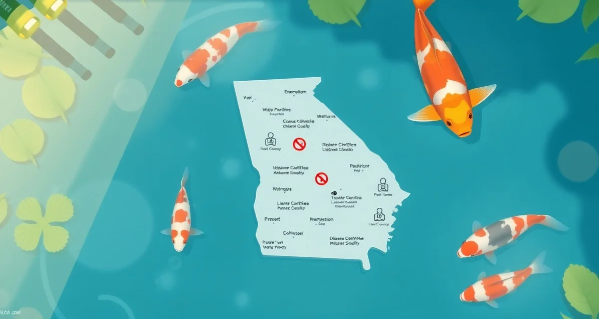 KHV and SVCV outbreak prevention guidelines for Georgia koi importation Georgia koi pond regulations showing health certificate requirements and WRD disease prevention rules for hobbyists