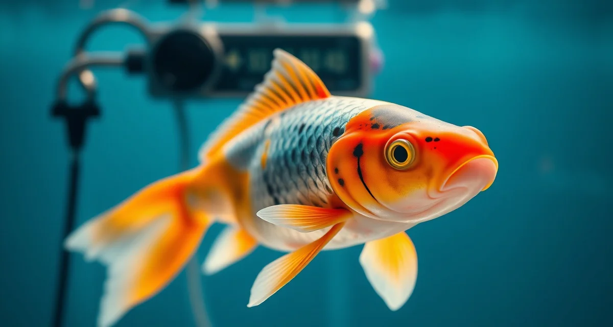 Koi bacterial infection prevention through water quality Healthy koi fish in clear water demonstrating proper bacterial infection treatment and water quality management for pond fish health.