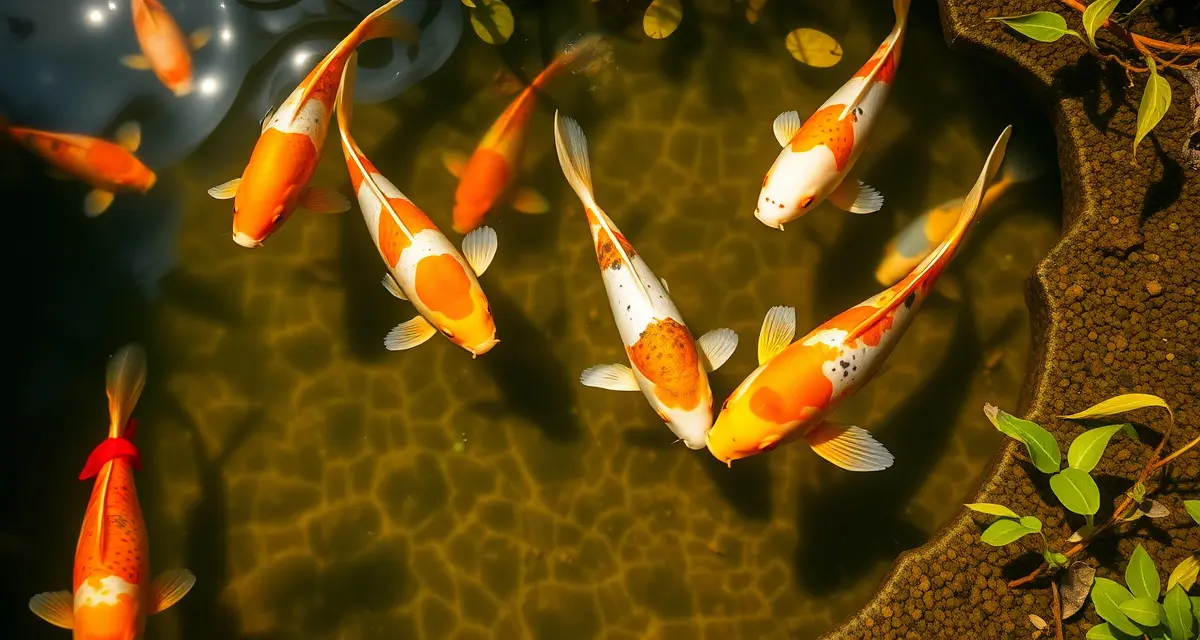 Professional koi spawning pond management setup Koi pond setup for breeding season with spawning substrate and water quality monitoring equipment for managing fish health during spawn