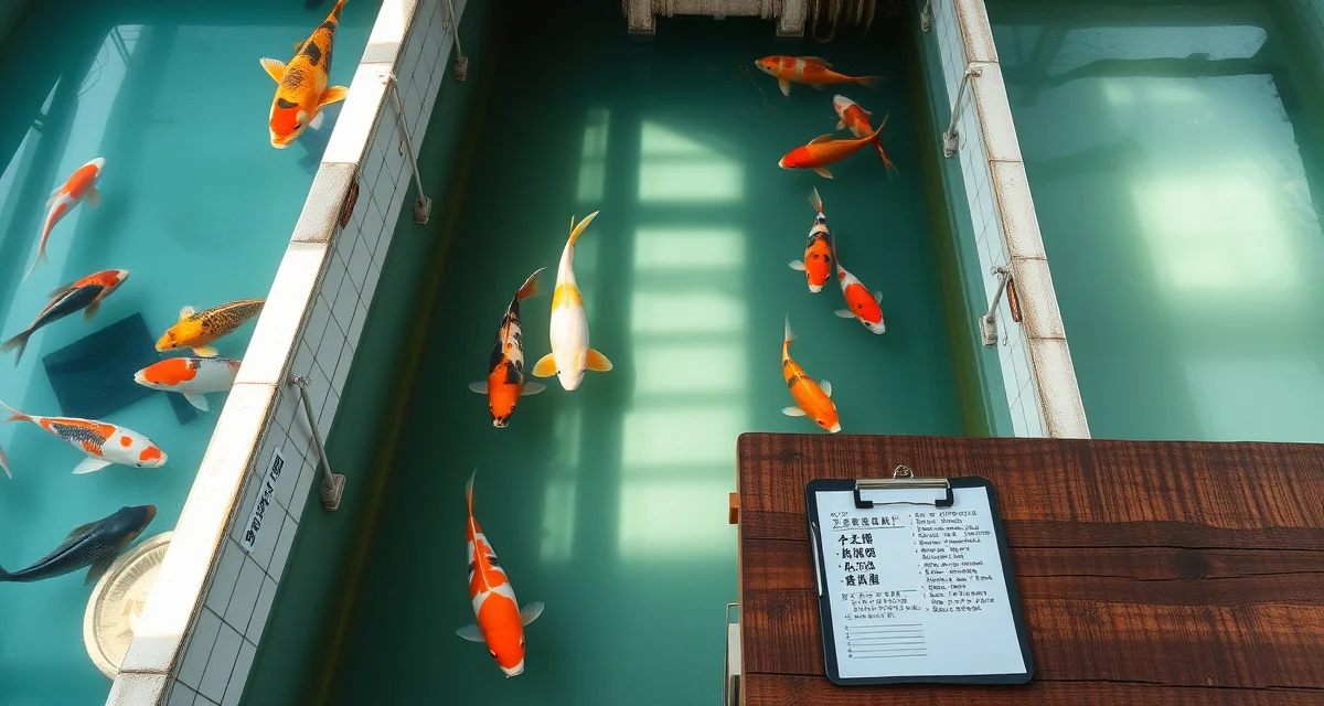 Professional koi farming facility for dealer sourcing Japanese koi farm with multiple water tanks and quality koi fish ready for dealer purchasing trips