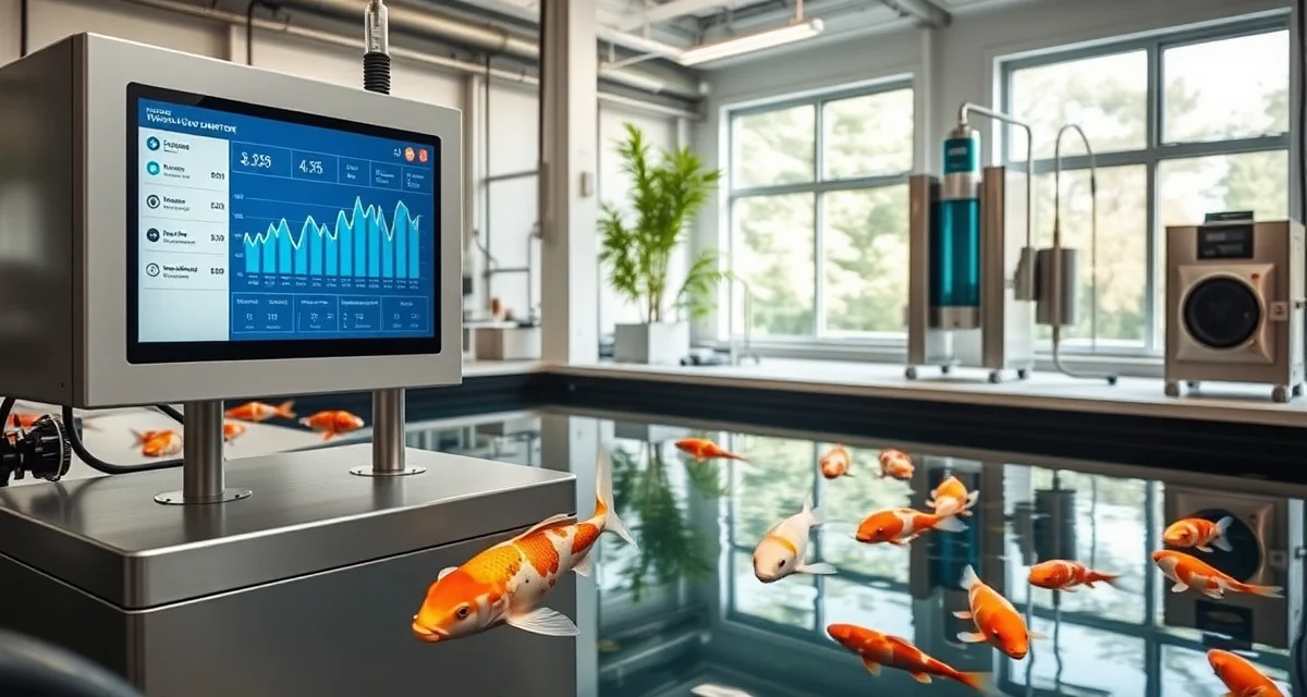 Compliance-focused koi dealer software for Mid-Atlantic operations Koi dealer software interface displaying water quality analytics and compliance monitoring for Delaware fish operations