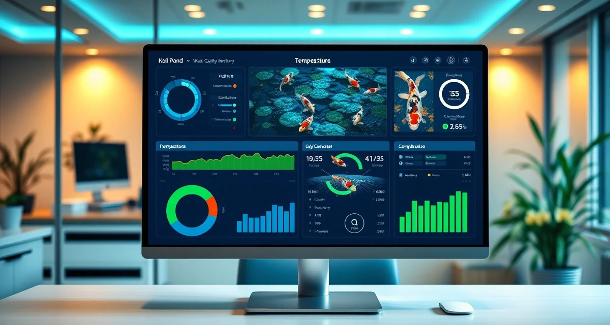 Multi-pond management dashboard for Texas koi dealers KoiQuanta koi dealer software interface displaying multi-pond water quality analytics and compliance management for Texas operations.