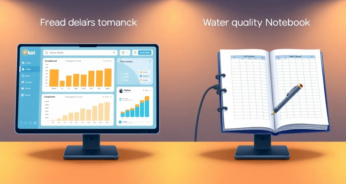 Professional koi pond management software comparison Comparison of koi dealer software requirements versus hobbyist water quality tracking needs and regulatory compliance features.