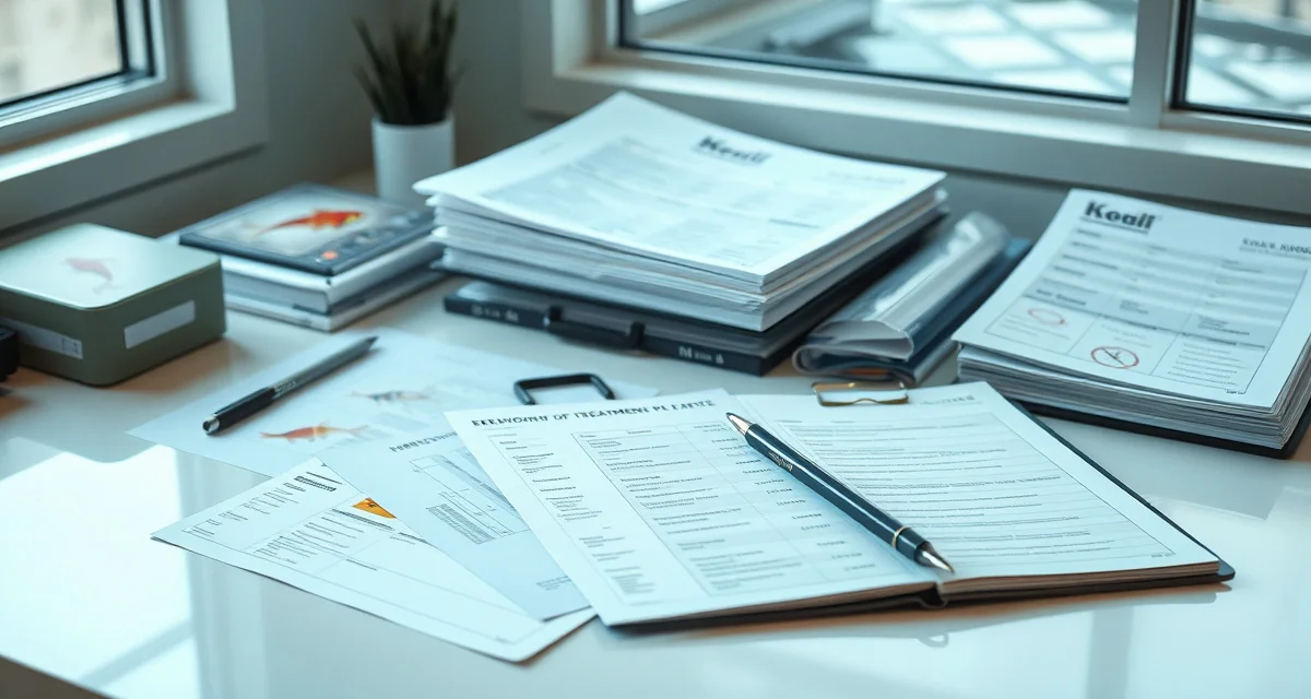 Koi import compliance records and quarantine documentation Organized koi import compliance documentation including quarantine records, treatment logs, and USDA permits required for fish health documentation