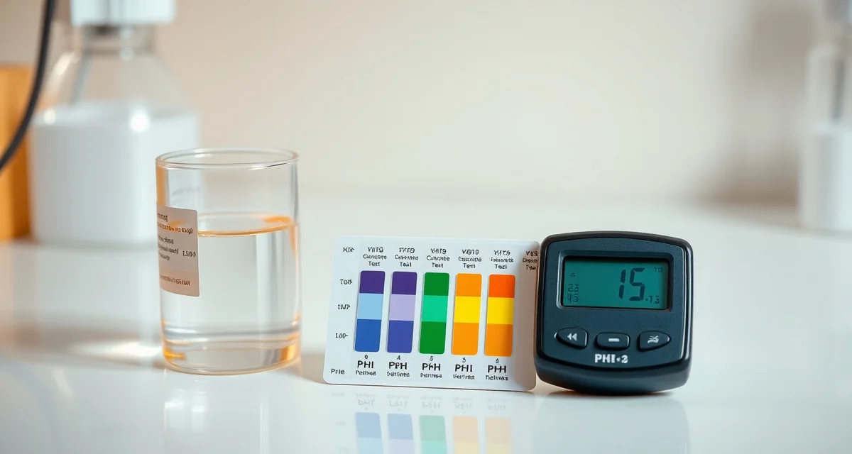 Water quality testing for koi pond KH levels KH carbonate hardness test kit with pH meter measuring koi pond water quality parameters for proper fish health management