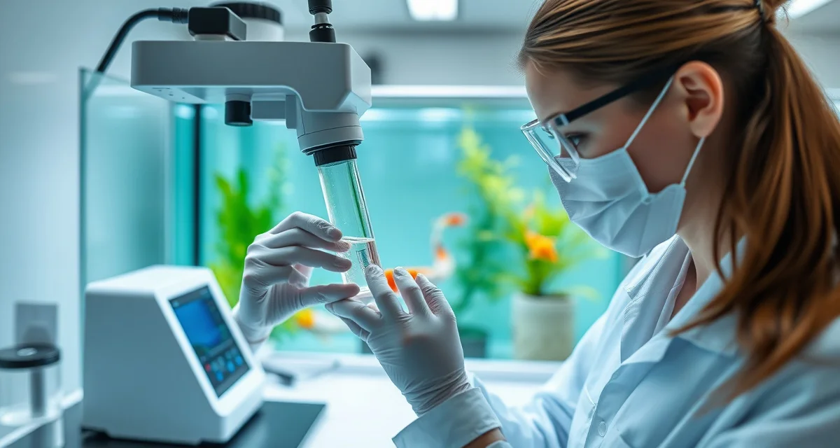 KoiQuanta bacterial outbreak diagnosis and treatment process Koi pond water quality analysis and bacterial outbreak recovery monitoring using advanced diagnostic equipment and testing protocols