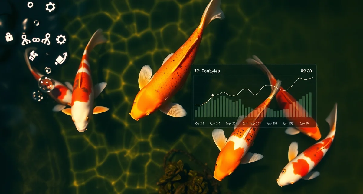 Koi pond analytics platform setup walkthrough KoiQuanta free trial dashboard showing real-time koi pond water quality analytics and fish health monitoring interface