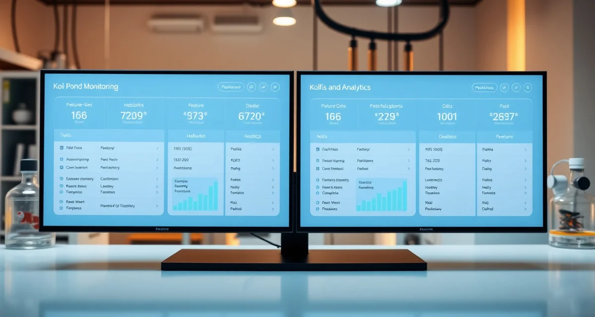 KoiQuanta Plans Overview - Hobbyist vs Dealer Features Side-by-side comparison of KoiQuanta hobbyist and dealer subscription plans with features and pricing tiers for koi pond water quality analytics.