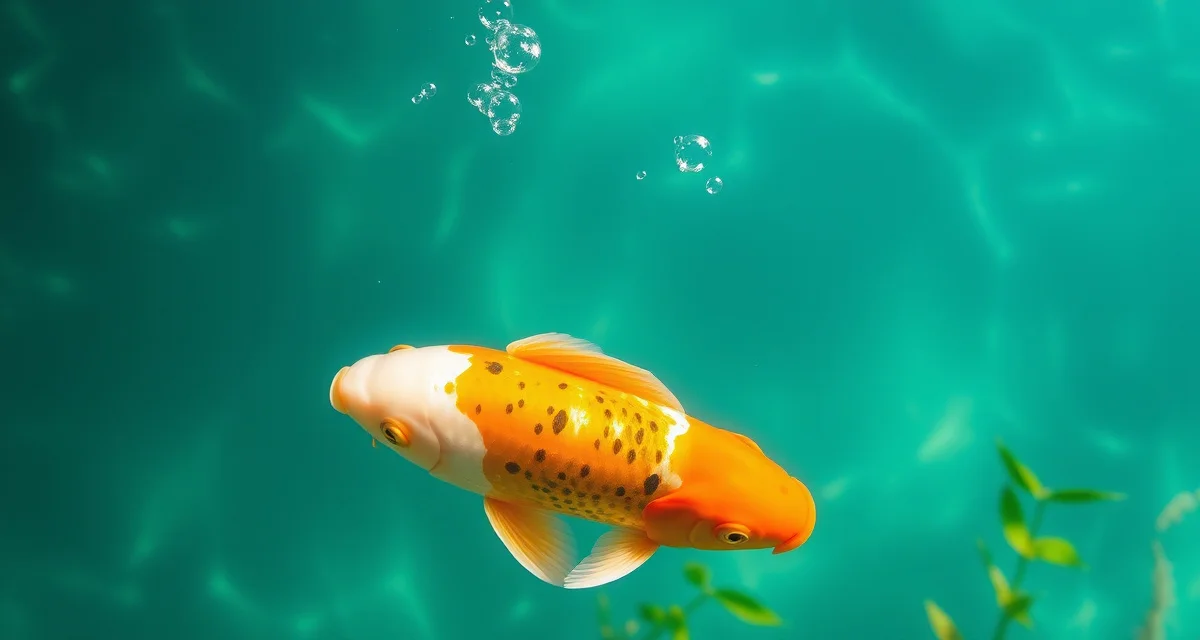 Summer disease prevention for koi ponds Healthy koi fish in summer pond water with proper oxygen levels and temperature control to prevent seasonal disease risks