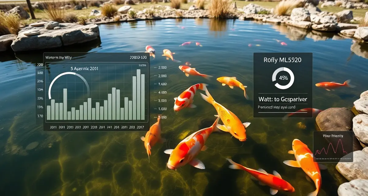 Wyoming Koi Health Management Technology Koi dealer software dashboard displaying real-time water quality analytics for Wyoming pond management and fish health monitoring