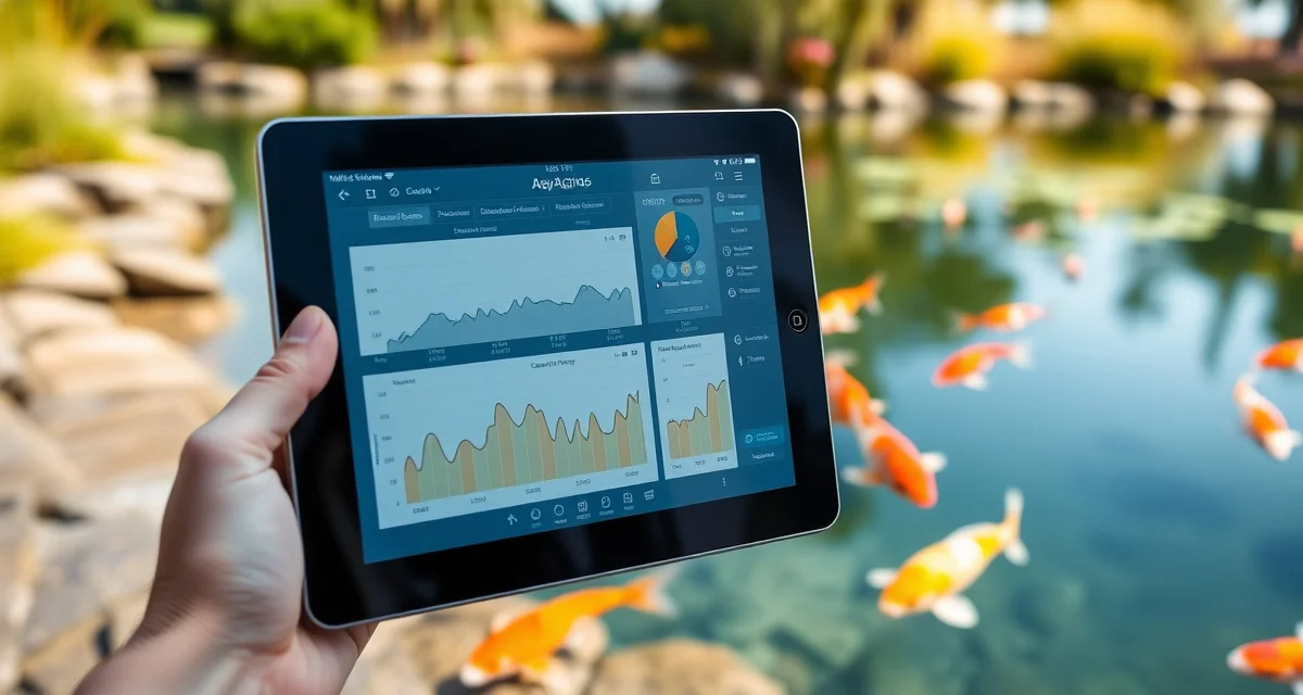KoiQuanta analytics platform for coastal and inland koi management Koi dealer software dashboard monitoring water quality analytics for South Carolina koi ponds with real-time health metrics and management tools