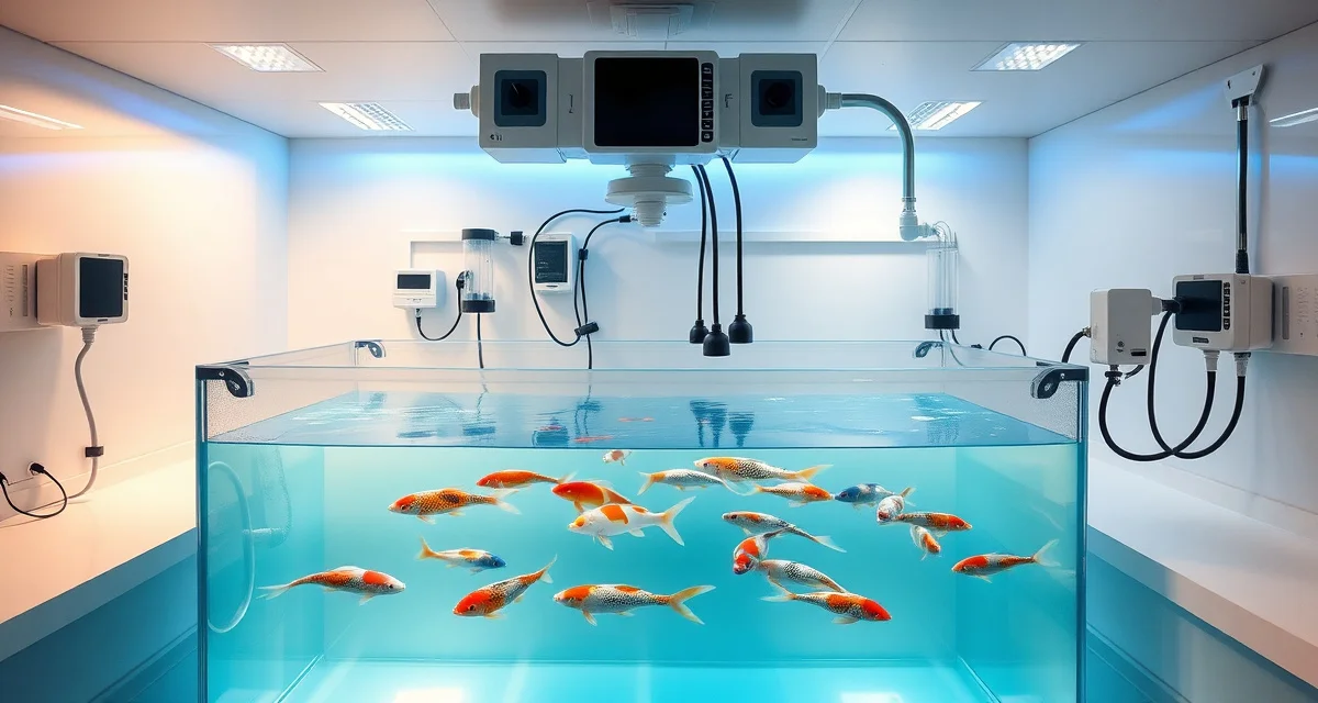 Best practices for preventing koi quarantine failures Properly managed koi quarantine tank setup showing isolation equipment and water quality monitoring for disease prevention
