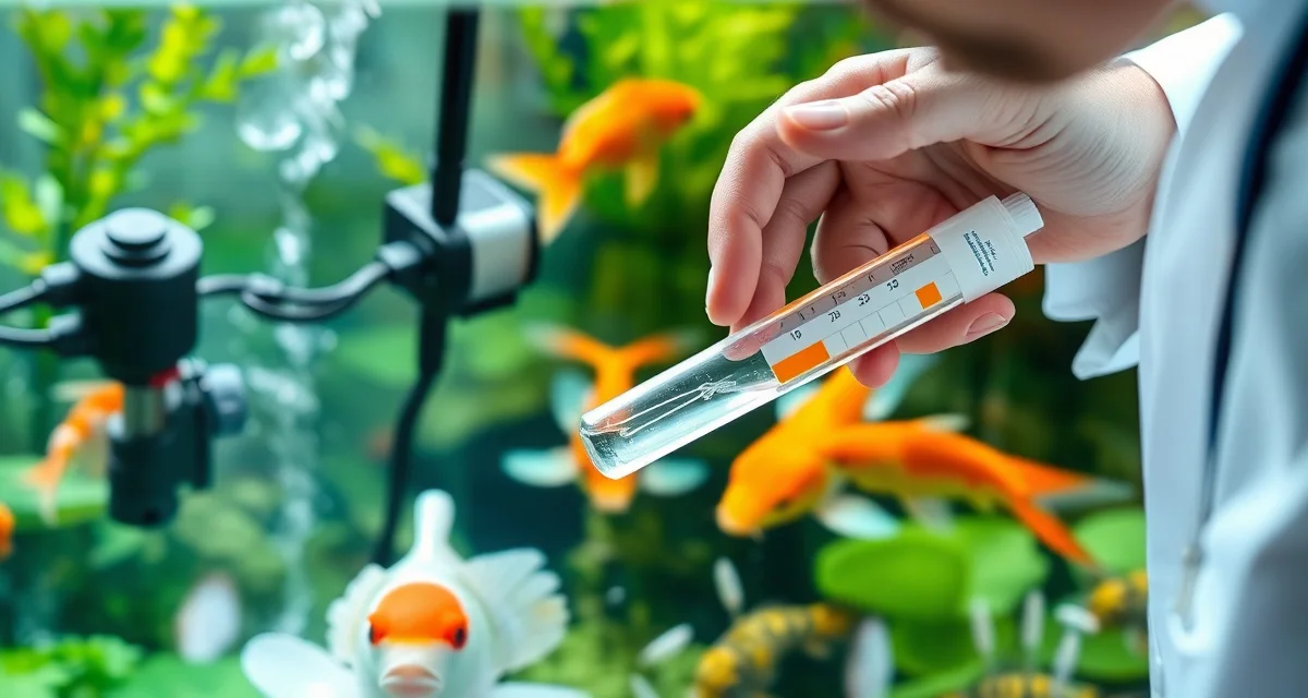 Emergency water quality testing protocol for koi ponds Koi pond water quality emergency testing with aeration pump and digital water quality meter for rapid response diagnosis