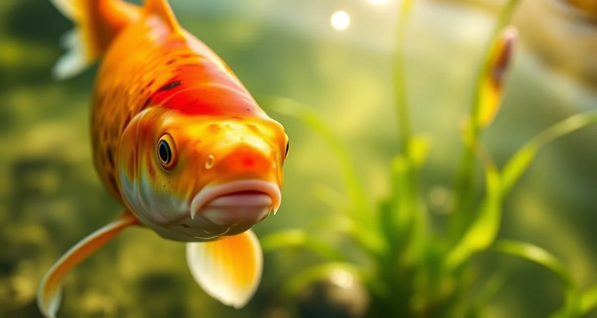 Spring Koi Disease Prevention Through Water Quality Management Healthy koi fish swimming in clear spring pond water, demonstrating proper water quality for disease prevention during seasonal temperature transitions.